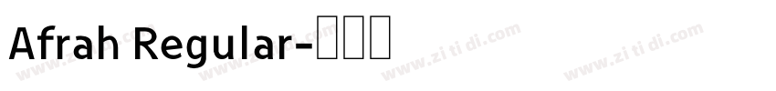 Afrah Regular字体转换